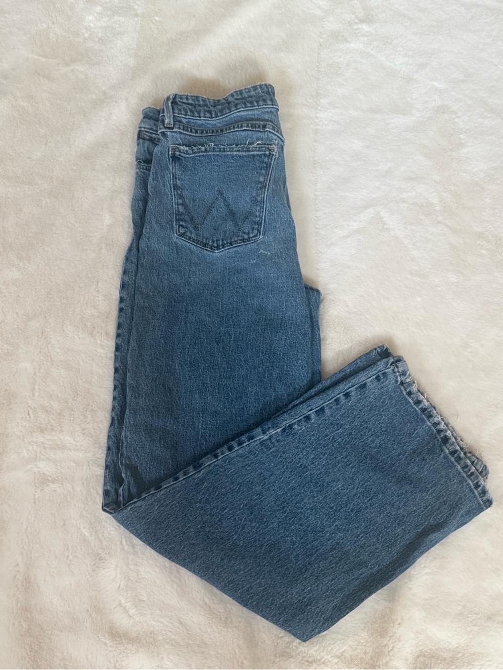Wrangler Mid-Rise Loose Strait Blue Women's Jeans